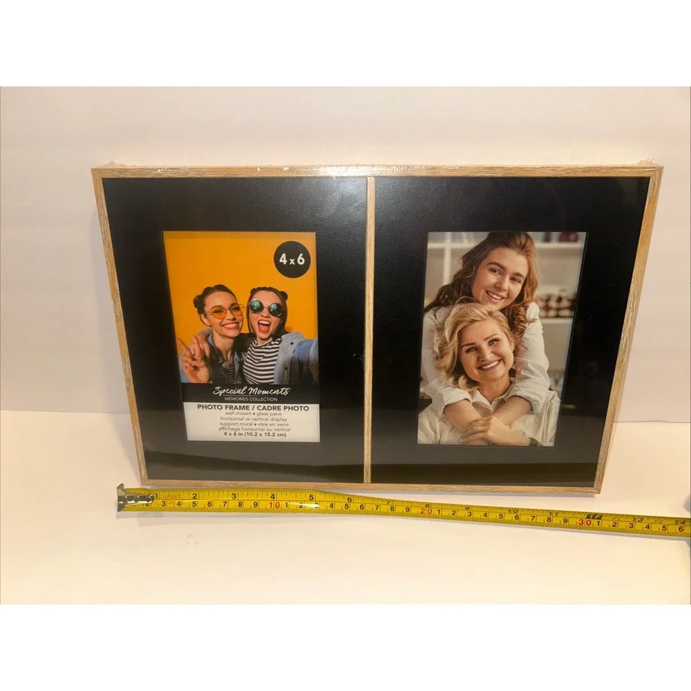 4x6 2-Opening Collage Picture Frame with Shatter-Resistant 4x6 - 2 Opening